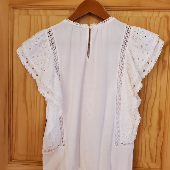 INC International Concepts Bubble-Hem Eyelet Top - Picture 7 of 10